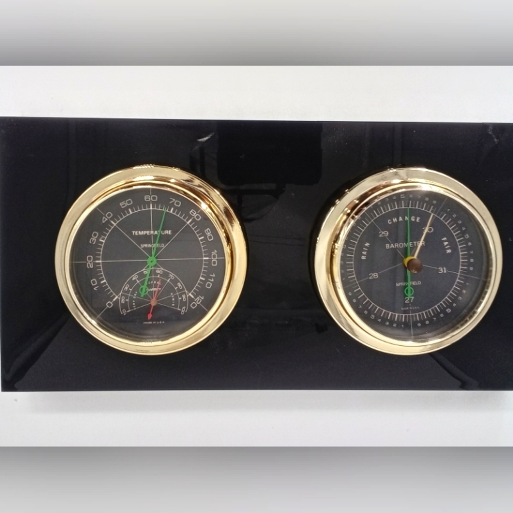 MID-CENTURY LUCITE WEATHER STATION